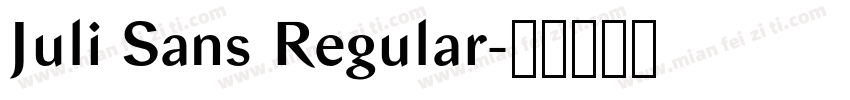 Juli Sans Regular字体转换